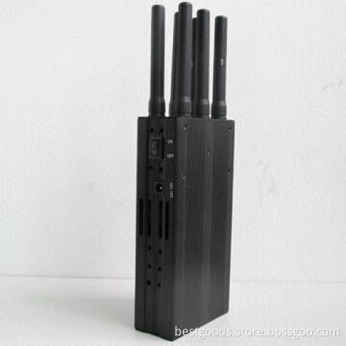 Extended Edition Power Mobile Phone Wi-Fi Jammer with 6 Antennas